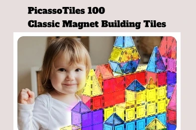 PicassoTiles 100 Classic Magnet Building Tiles